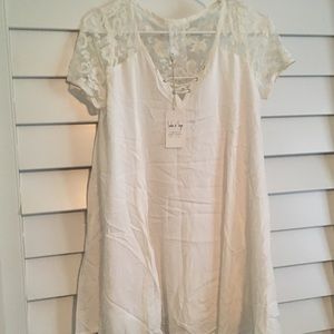NWT Sadie and Sage white mini dress